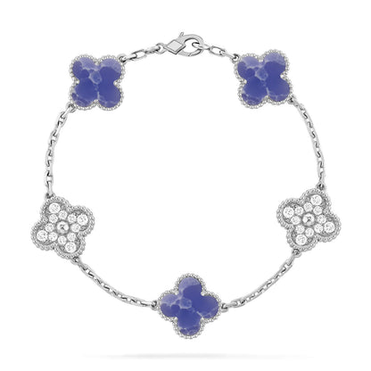 [Glimmer]CLOVER 5 MOTIF BLUE VEINS BRACELET COLLECTION