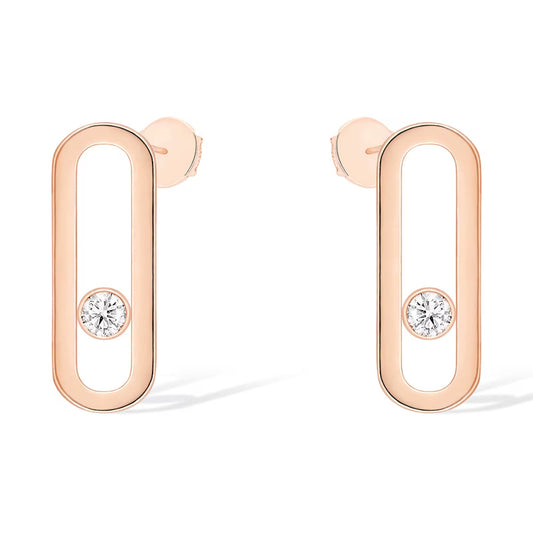 [Glimmer]MOVE UNO SMALL 1 DIAMOND EARRINGS