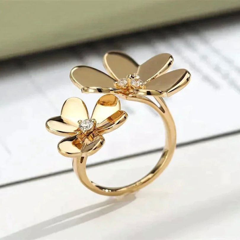[Glimmer]CLOVER COMOS GOLD DIAMOND RING