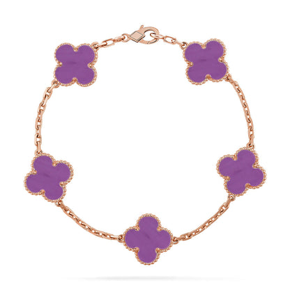[Glimmer] CLOVER 5 MOTIF VIOLET BRACELET COLLECTION