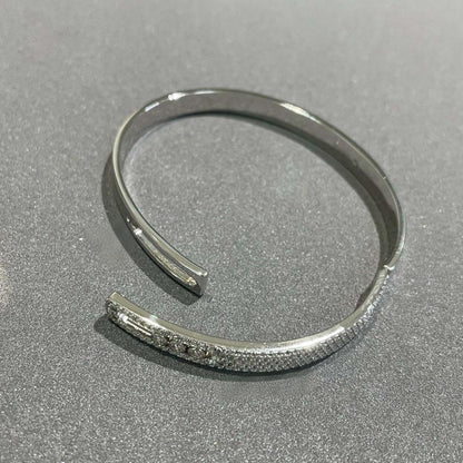 [Glimmer]Move Noa Rose Gold Pavé Diamond Bangle Bracelet