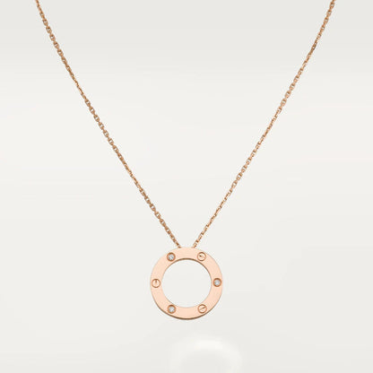[Glimmer]LOVE NECKLACE 16MM 3 DIAMONDS
