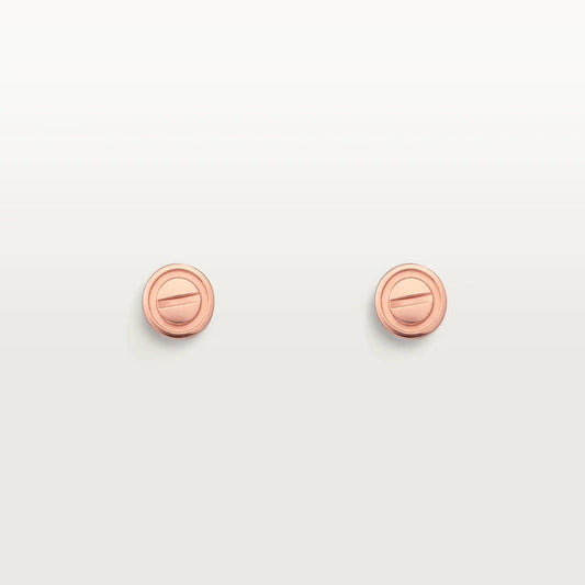[Glimmer]LOVE EARRINGS PINK GOLD 10MM