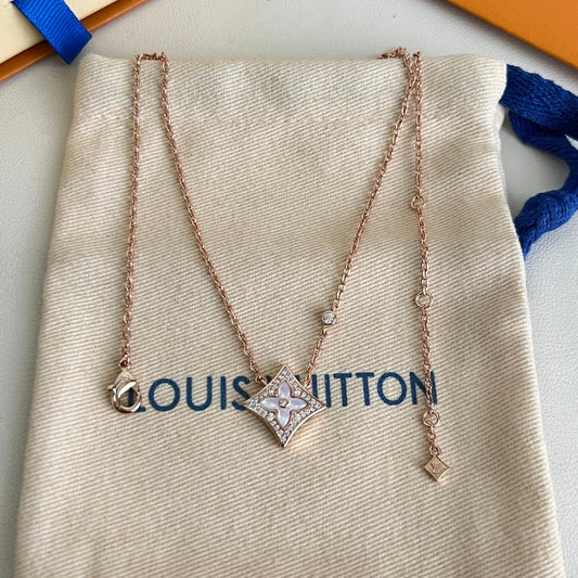 [Glimmer]ROSE GOLD DIAMOND NECKLACE