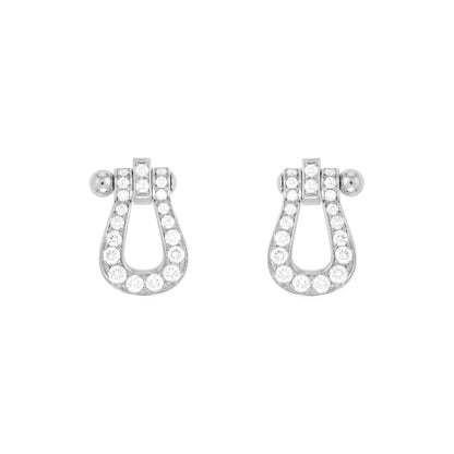 [Glimmer]FORCE 10 FULL DIAMOND STUD EARRINGS MINI MODEL
