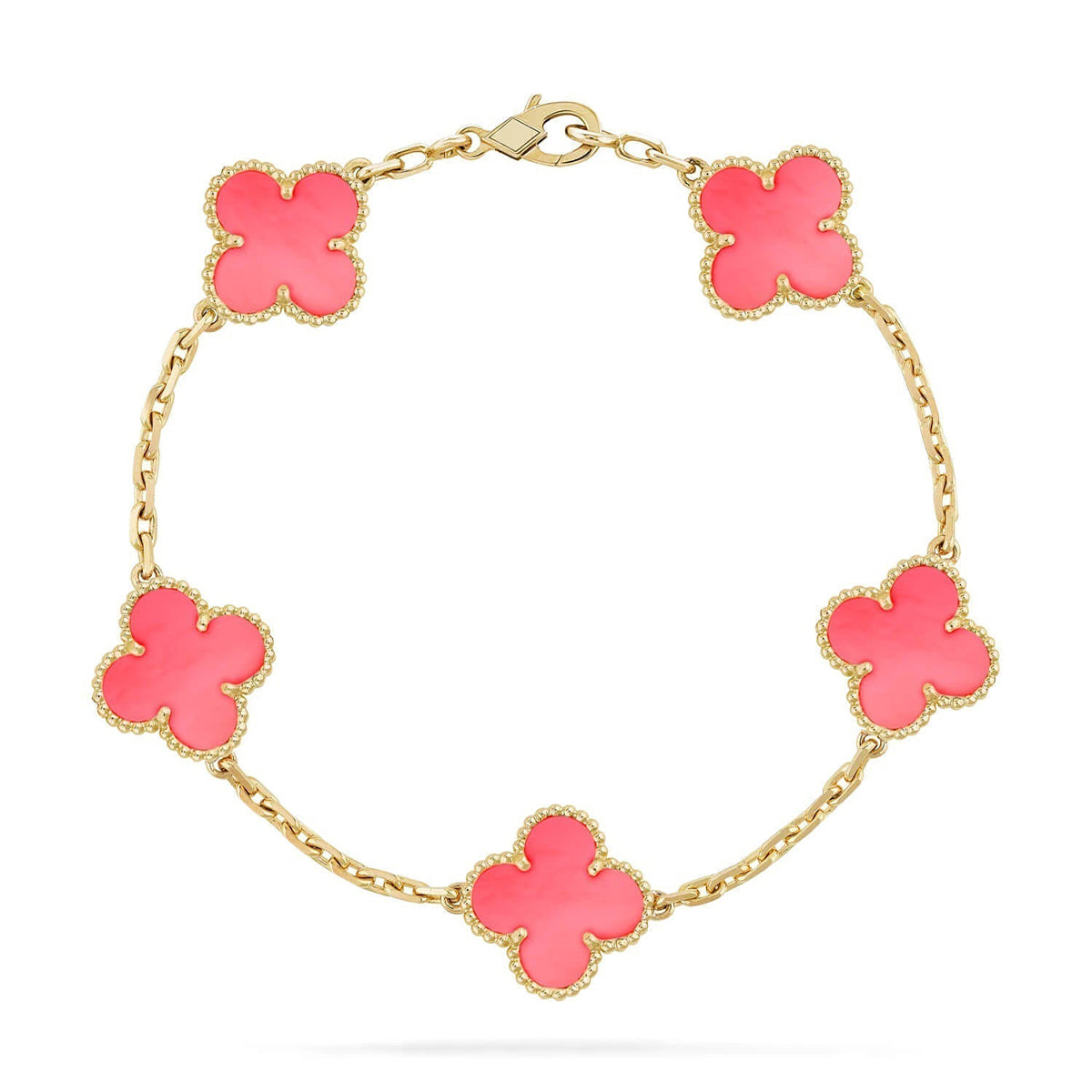 [Glimmer] CLOVER 5 MOTIFS ピンクMOPブレスレットコレクション