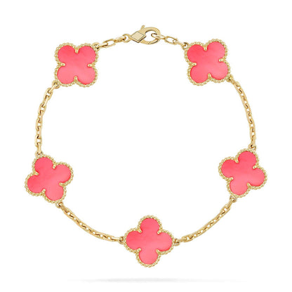 [Glimmer] CLOVER 5 MOTIFS ピンクMOPブレスレットコレクション
