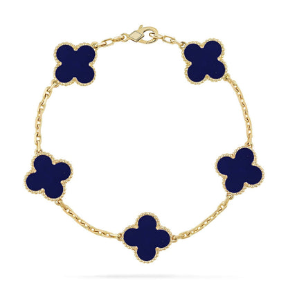 [Glimmer]CLOVER 5 MOTIF LAPIS LAZULI BRACELET COLLECTION