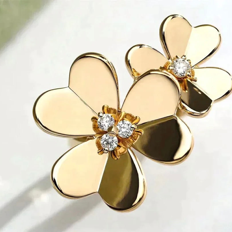[Glimmer]CLOVER COMOS GOLD DIAMOND RING