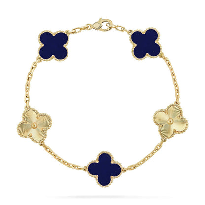 [Glimmer]CLOVER 5 MOTIF LAPIS LAZULI BRACELET COLLECTION