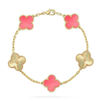 [Glimmer] CLOVER 5 MOTIFS ピンクMOPブレスレットコレクション