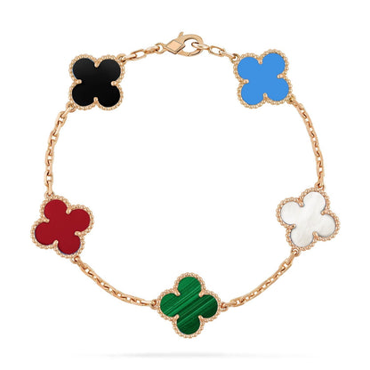 [Glimmer]CLOVER 5 MOTIFS MULTICOLOR BRACELET
