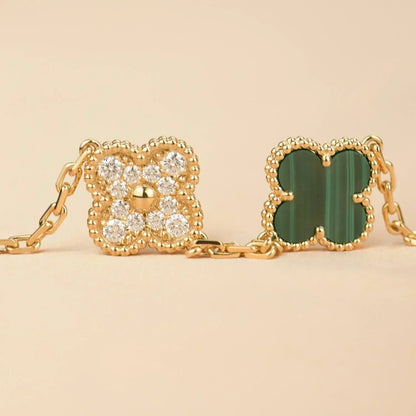 [Glimmer] CLOVER 5 MOTIF MALACHITE ブレスレット コレクション