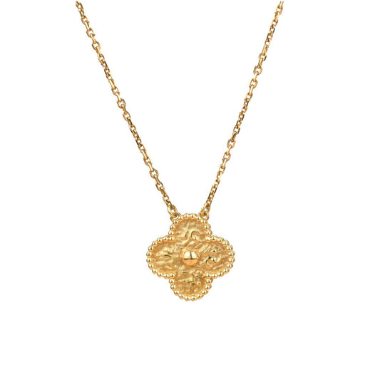 [Glimmer]CLOVER 15MM  BRONZING NECKLACE
