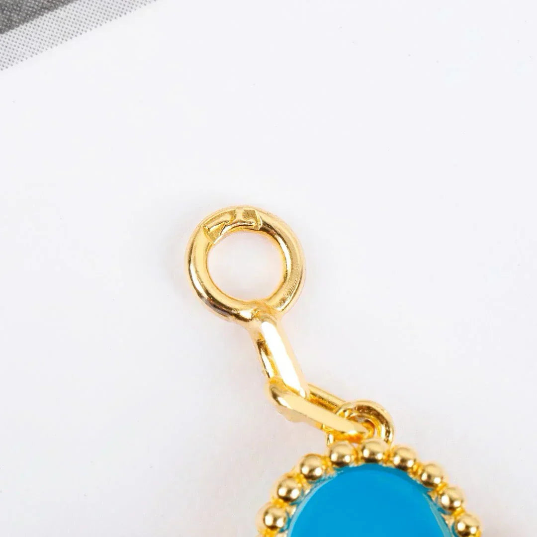 [Glimmer] CLOVER 5 MOTIF TURQUOISE BRACELET COLLECTION