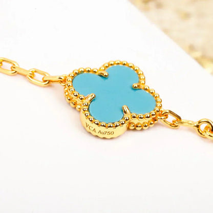 [Glimmer] CLOVER 5 MOTIF TURQUOISE BRACELET COLLECTION