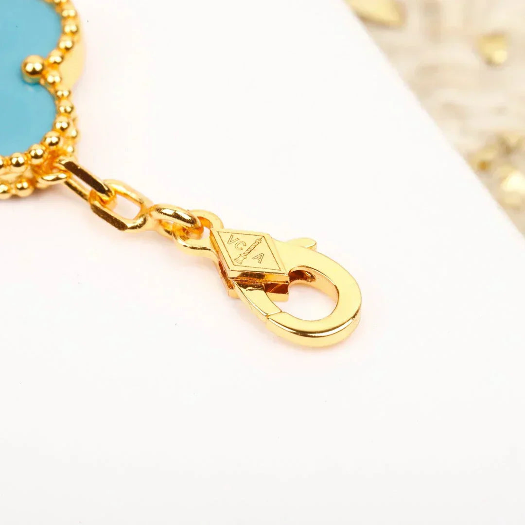 [Glimmer] CLOVER 5 MOTIF TURQUOISE BRACELET COLLECTION