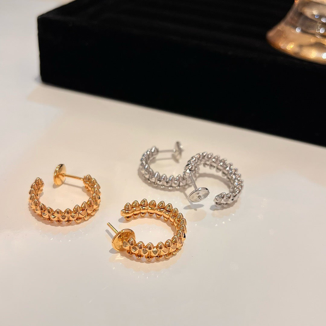 [Glimmer]CLASH SMALL HOOP EARRINGS