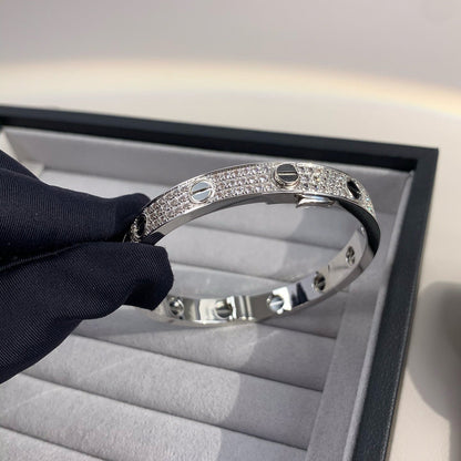 [Glimmer]LOVE BRACELET 6.1MM DIAMOND-PAVED CERAMIC