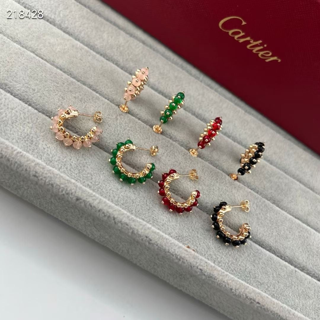 [Glimmer]新色ジェムストーンコレクション スモールフープピアス