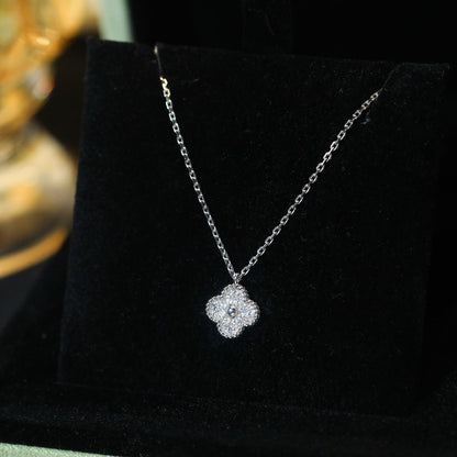 [Glimmer]CLOVER MINI 9.5MM PENDANT DIAMOND NECKLACE