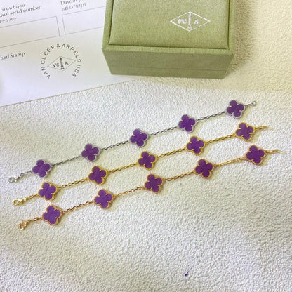[Glimmer] CLOVER 5 MOTIF VIOLET BRACELET COLLECTION