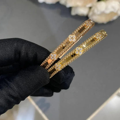 [Glimmer]CLOVER BRACELET 4MM DIAMONDS
