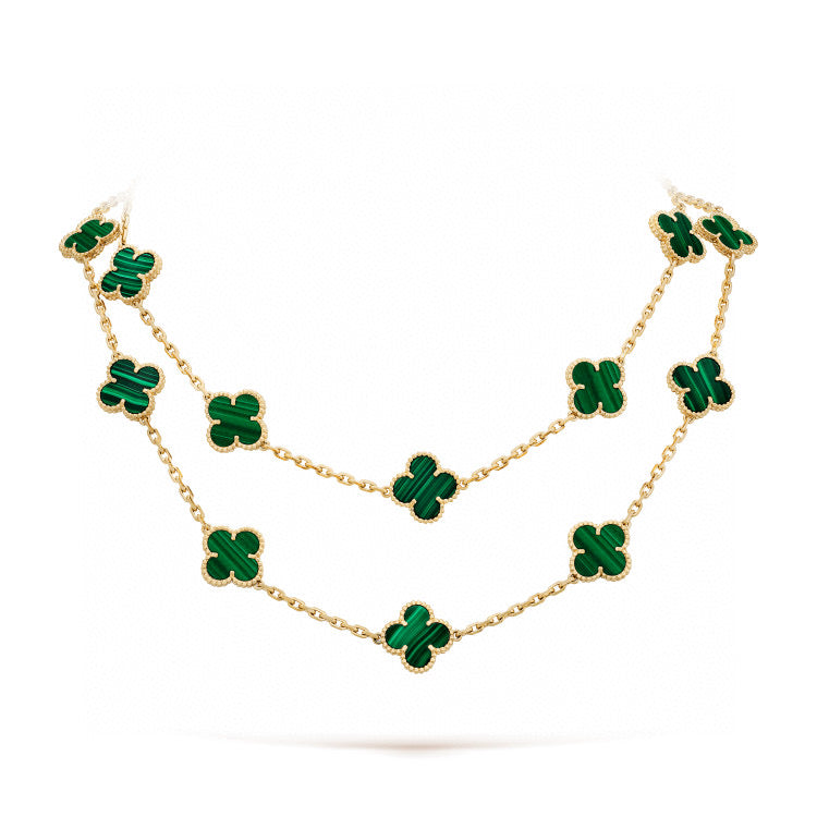 [Glimmer]CLOVER 20 MOTIFS MALACHITE GOLD