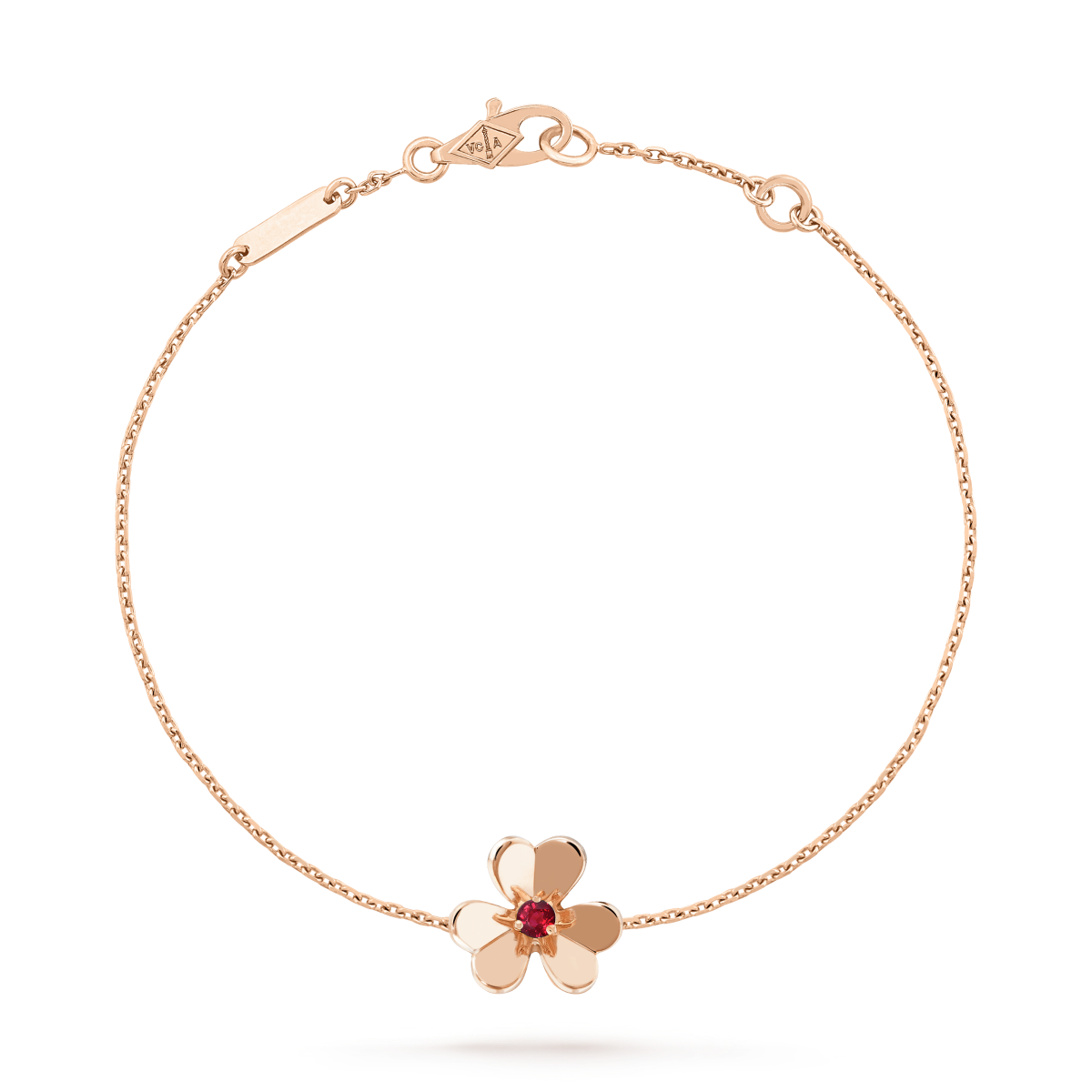 [Glimmer]FRIVOLE GOLD FLOWER PINK MALACHITE BRACELET