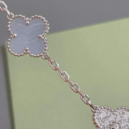 [Glimmer] CLOVER 5 モチーフ パープルカルセドニー ブレスレット コレクション