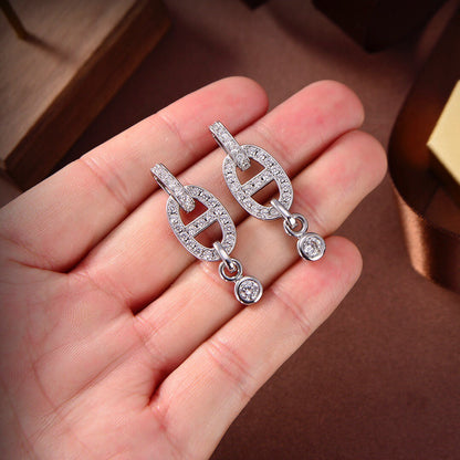 [Glimmer]HM CHAINE DIAMOND EARRINGS