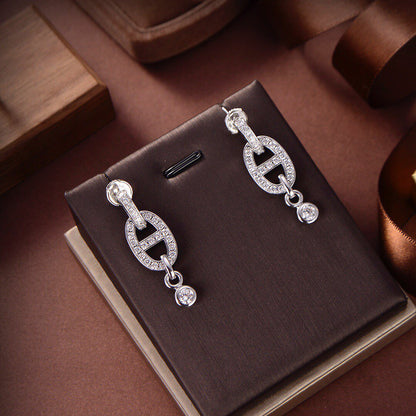 [Glimmer]HM CHAINE DIAMOND EARRINGS