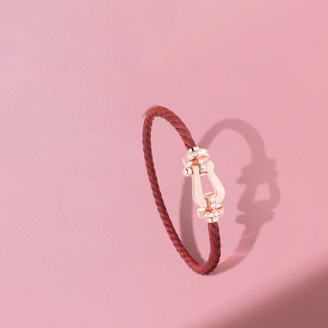 [Glimmer]FORCE 10 HALF DIAMOND PINK GOLD RED CORDERI LARGE AND MEDIUM MODEL