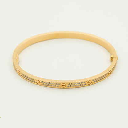 [Glimmer]LOVE BRACELET 3.65MM DIAMOND-PAVED