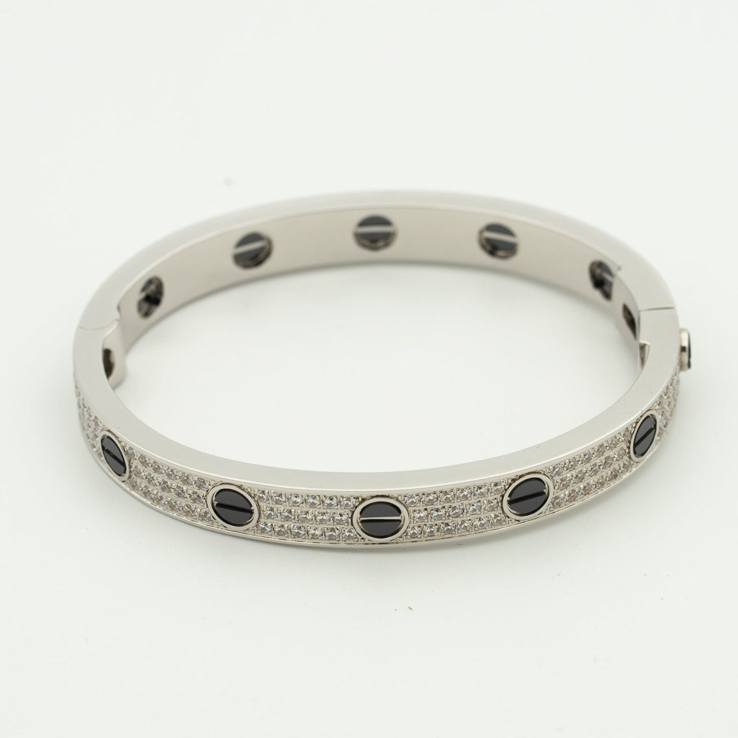 [Glimmer]LOVE BRACELET 6.1MM DIAMOND-PAVED CERAMIC