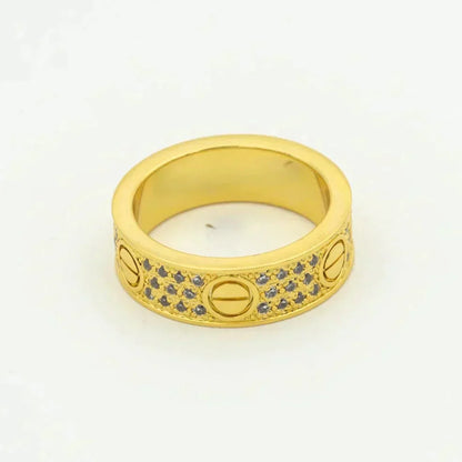 [Glimmer]LOVE RING 5.5MM DIAMONDS PAVED