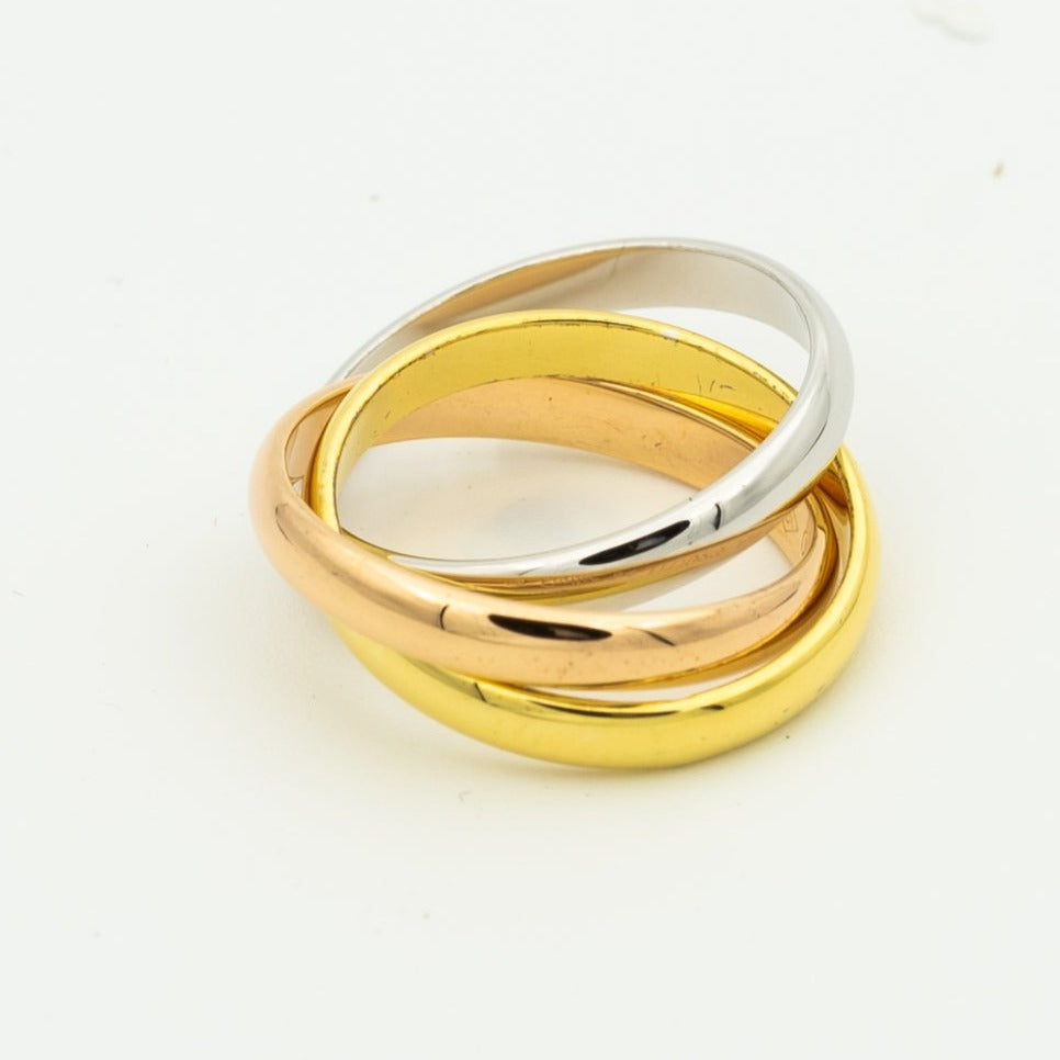 [Glimmer Jewelry]TRINITY RING GOLD PINK GOLD SILVER