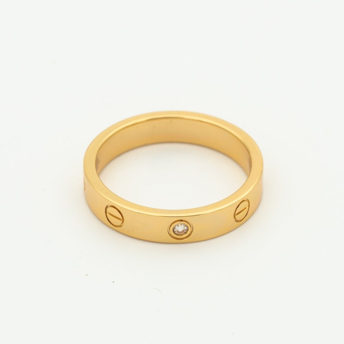 [グリマー]ラブリング 4MM 1ダイヤモンド ピンクゴールド
