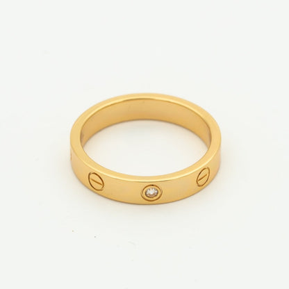[グリマー]ラブリング 4MM 1ダイヤモンド ピンクゴールド