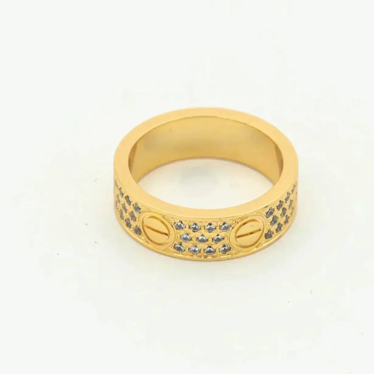[Glimmer]LOVE RING 5.5MM DIAMONDS PAVED