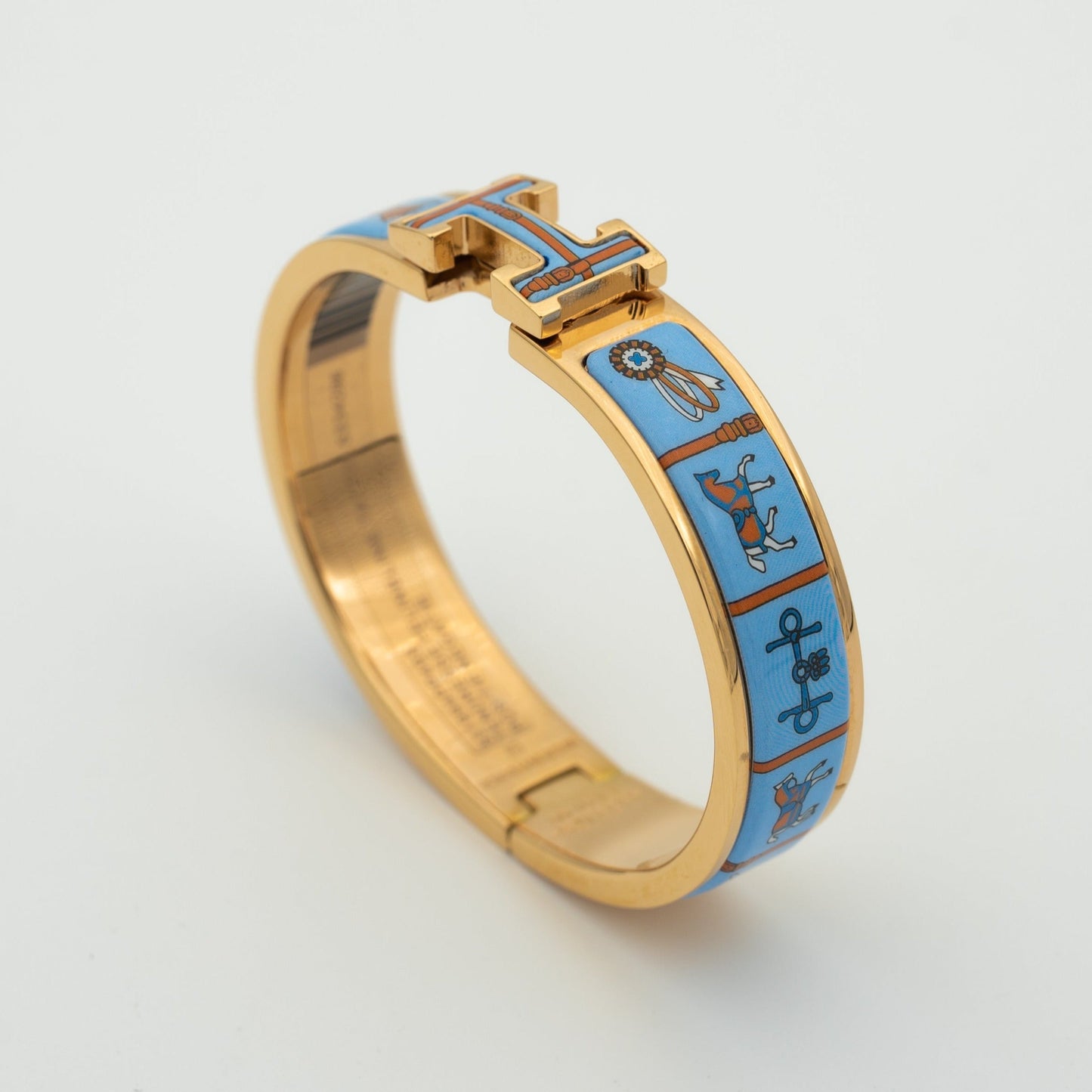 [Glimmer]H PINK GOLD BRACELET BLUE CERAMIC
