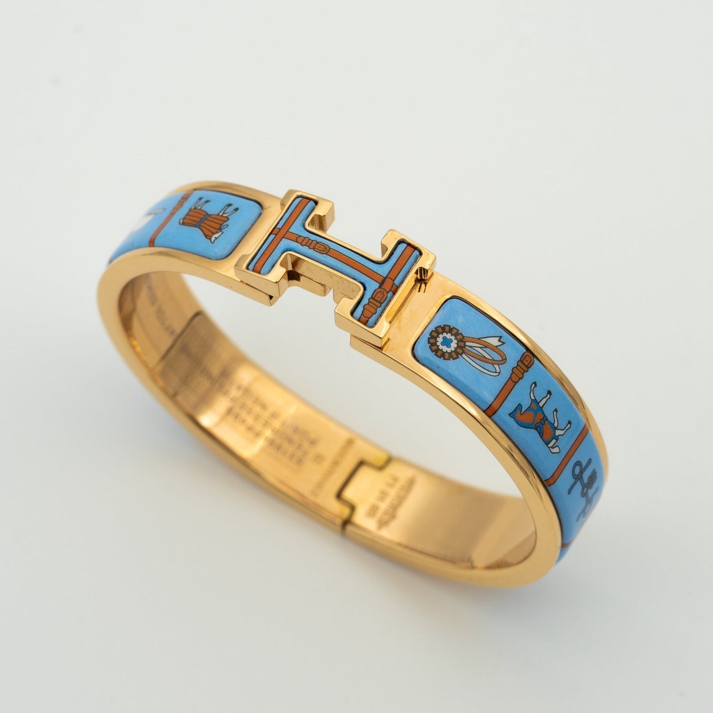 [Glimmer]H PINK GOLD BRACELET BLUE CERAMIC
