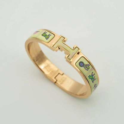 [Glimmer]H PINK GOLD BRACELET CREAM CERAMIC