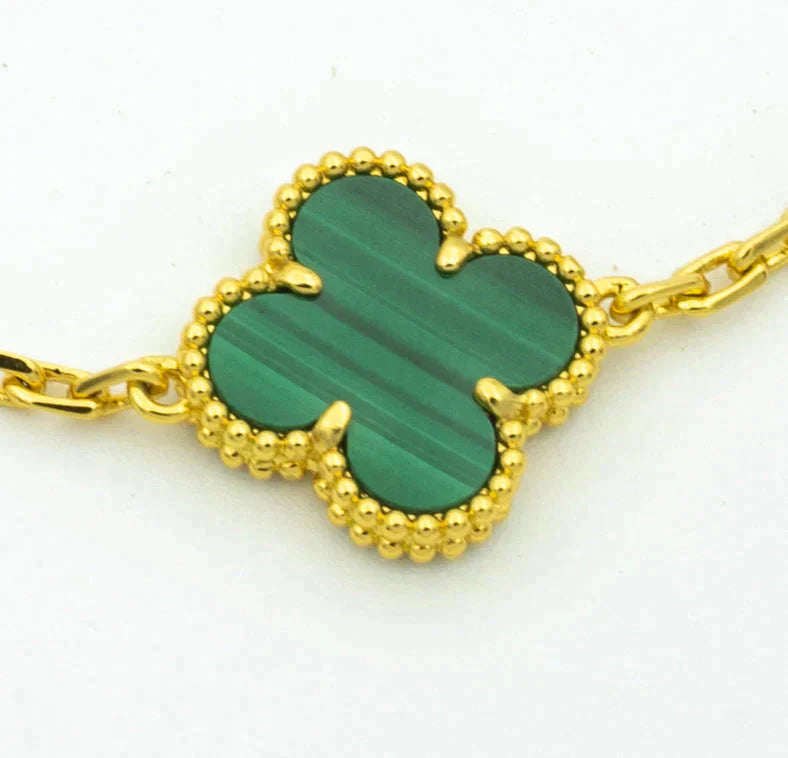 [Glimmer] CLOVER 5 MOTIF MALACHITE ブレスレット コレクション