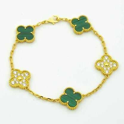 [Glimmer] CLOVER 5 MOTIF MALACHITE ブレスレット コレクション