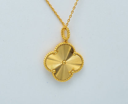 [Glimmer]CLOVER 25MM PEDANT NECKLACE GOLD