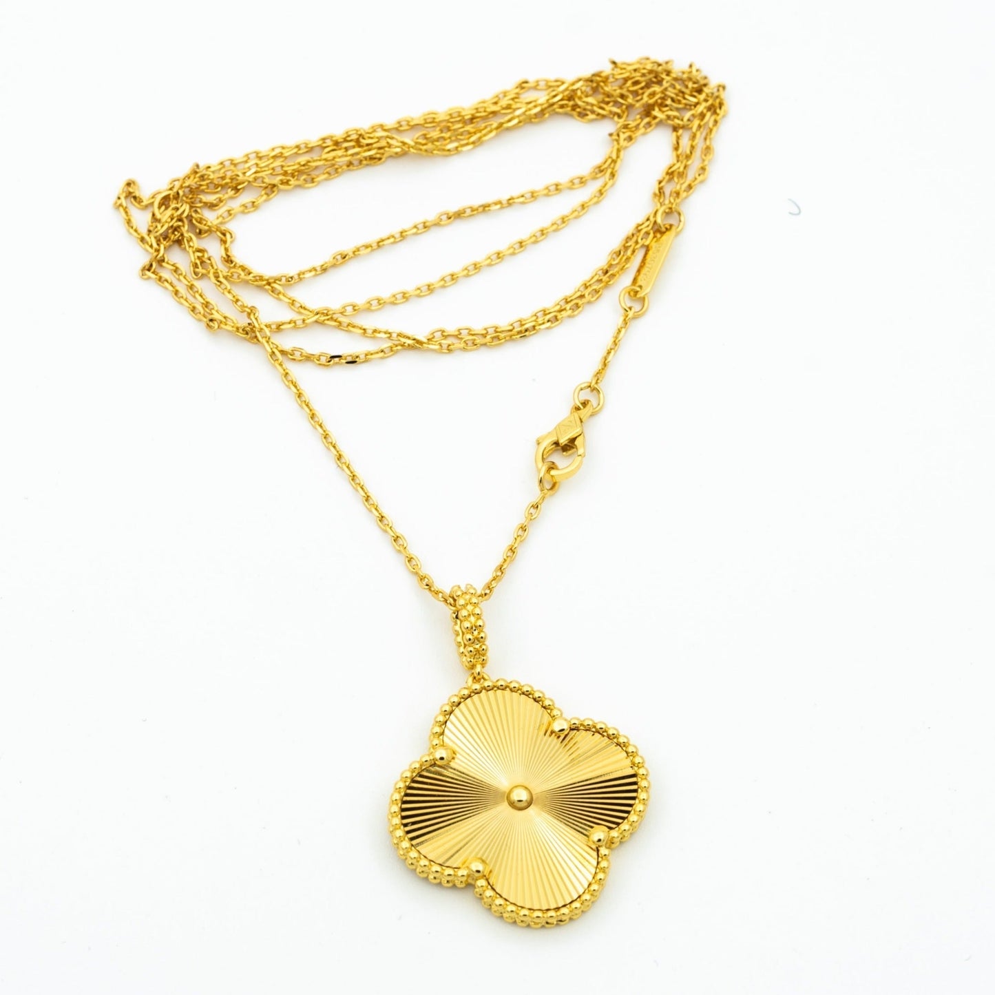 [Glimmer]CLOVER 25MM PEDANT NECKLACE GOLD