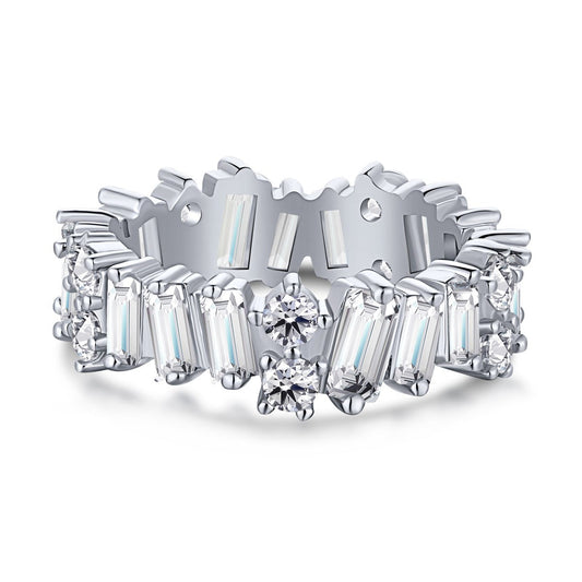 [Glimmer Jewelry]Delicate Multi Shape Tennis Ring