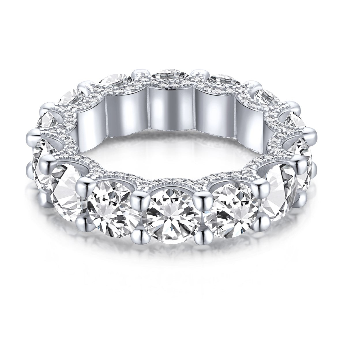 [Glimmer Jewelry]Gorgeous Round Cut Tennis Ring
