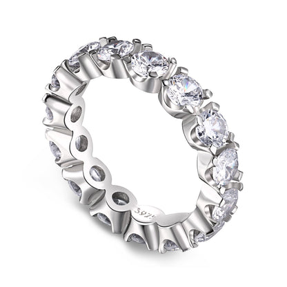 [Glimmer Jewelry]Eternity Round Cut Tennis Ring